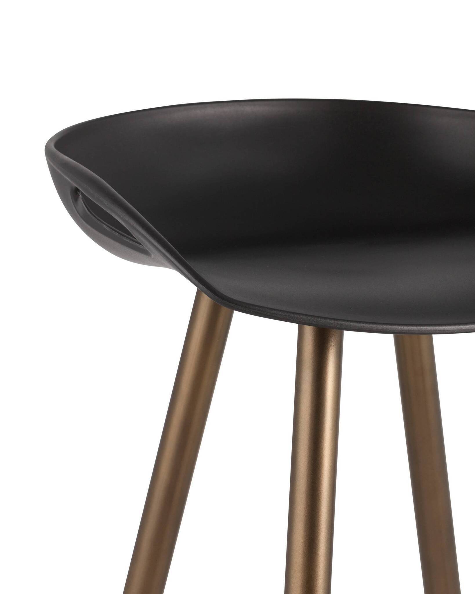Стул барный Флэш черный, бронзовые ножки Stool Group