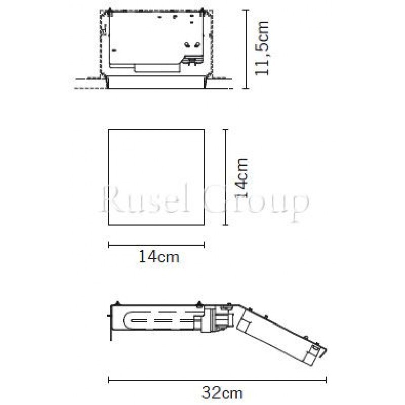 Встраиваемый светильник Fabbian Zen D67 L21