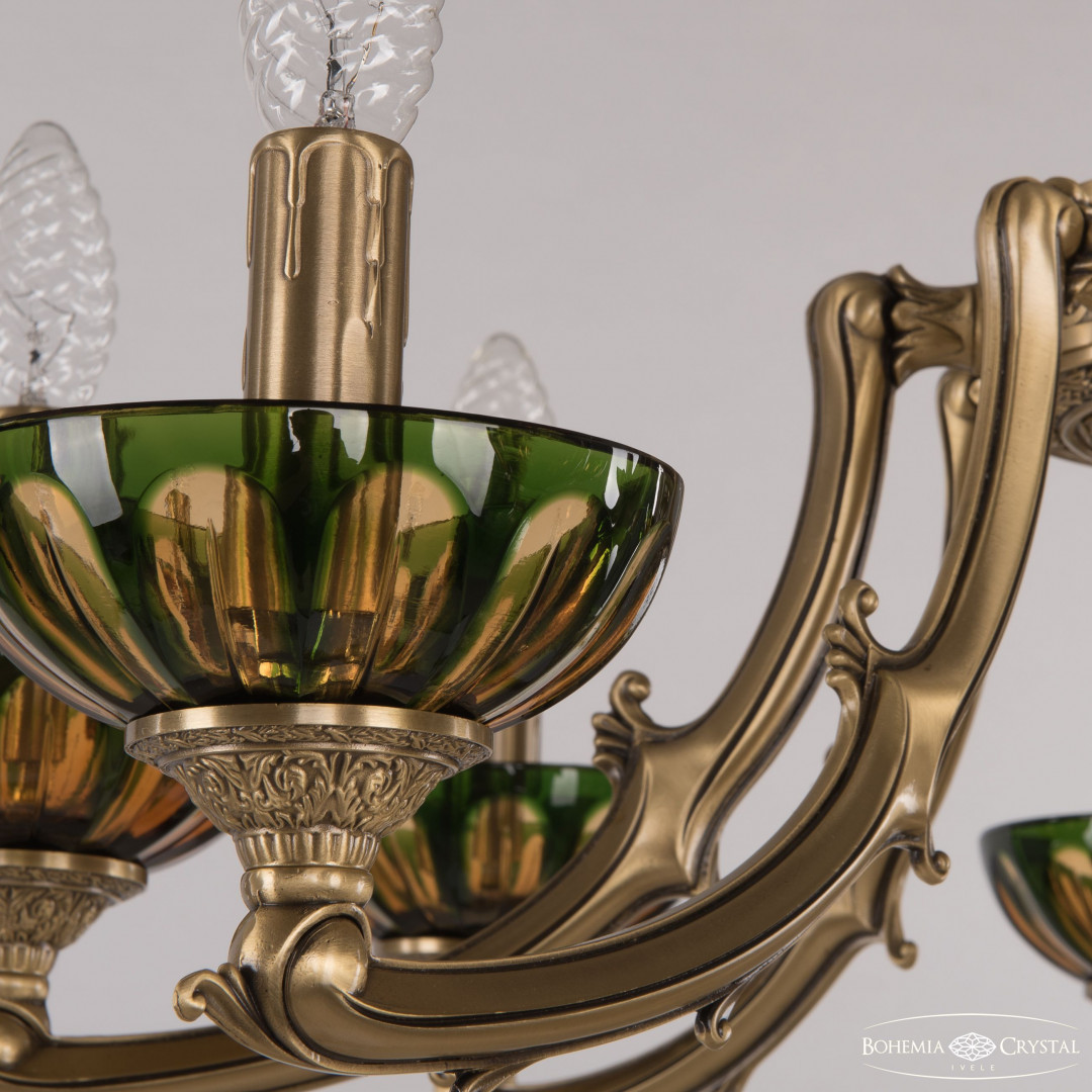 Торшер бронзовый 72009T/8/210 FP P Amber-Green/H-1H FA5S