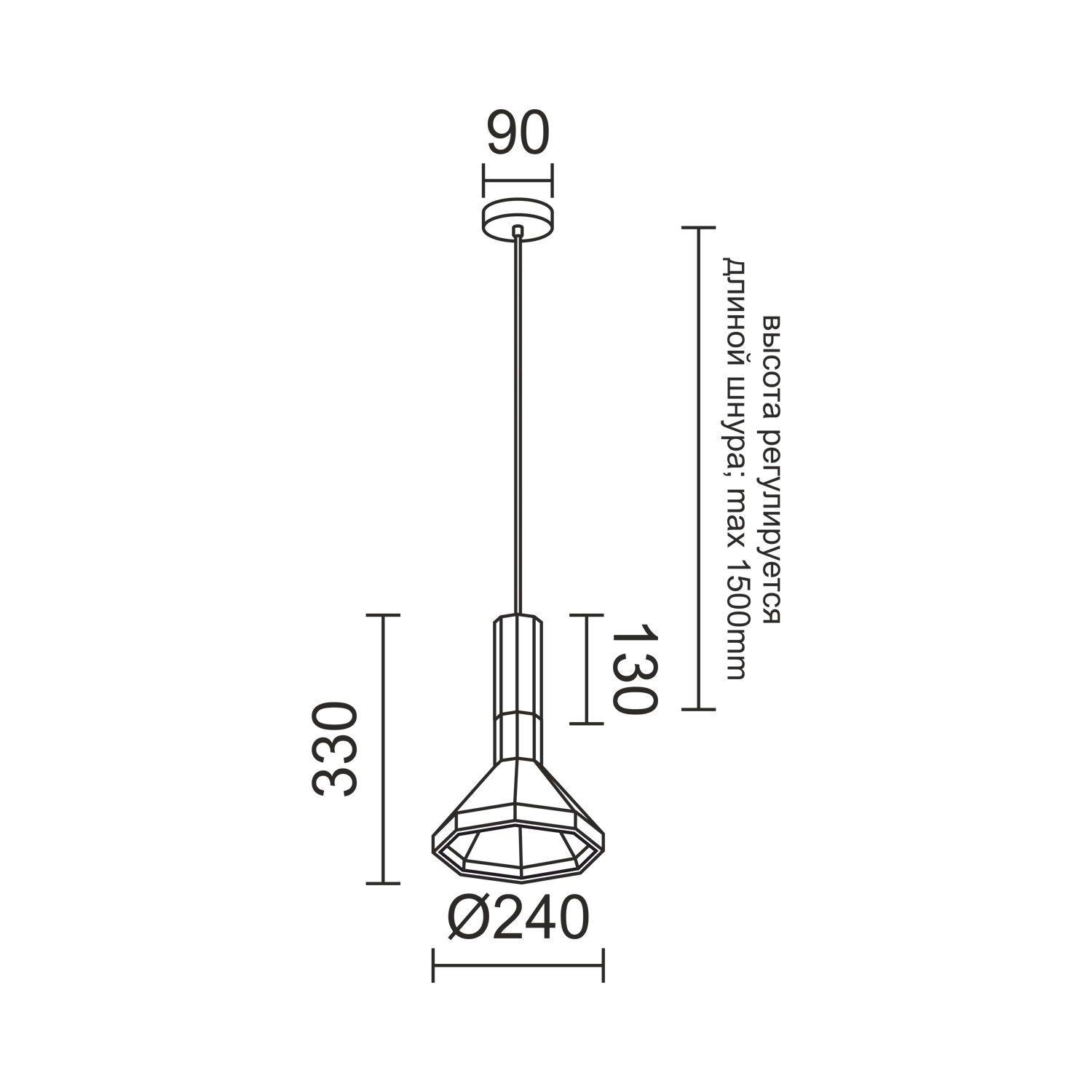 Подвесной (накладной) светодиодный светильник Ledron SCOPE C Wood 130