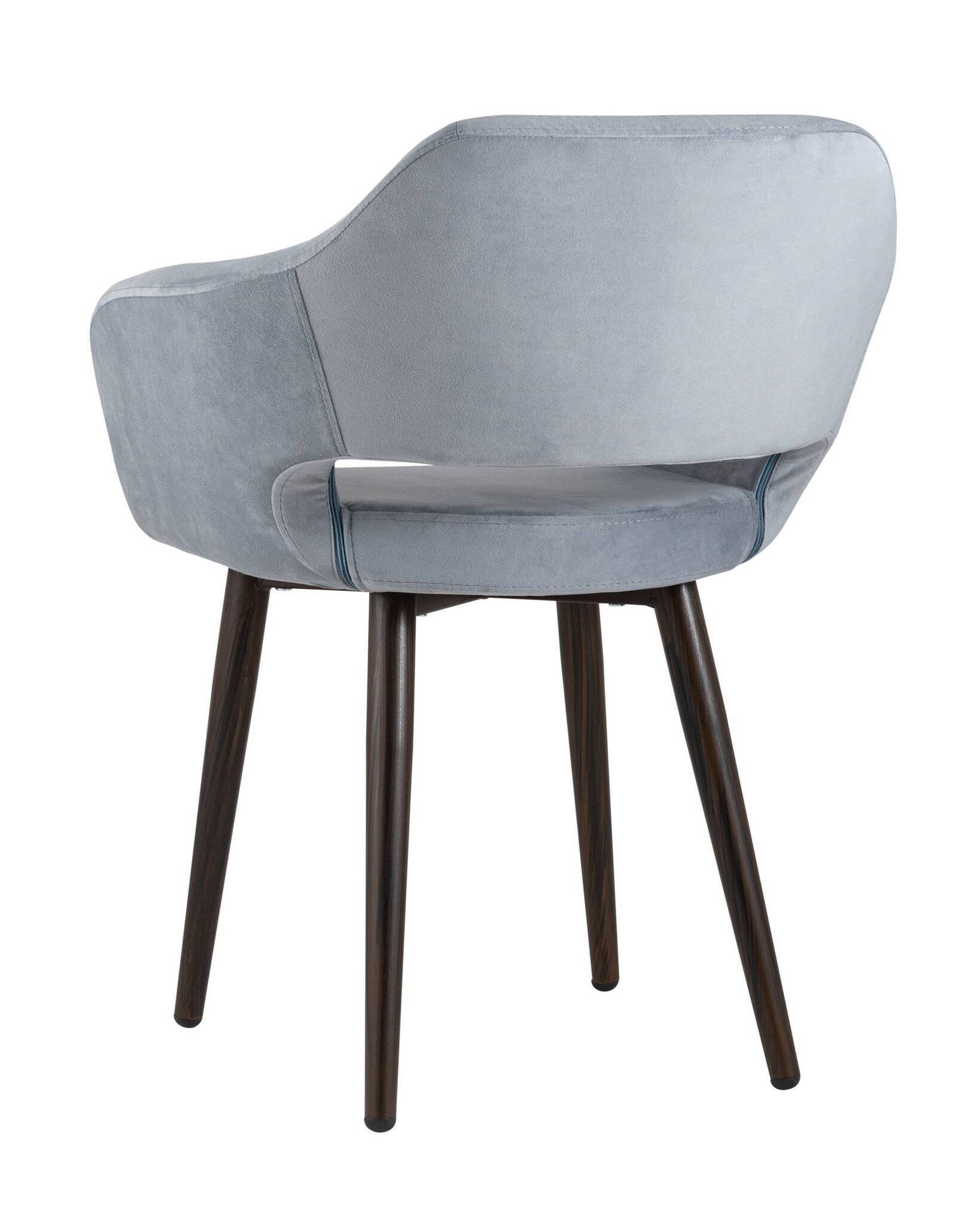 Стул с подлокотниками Саймон велюр серый Stool Group