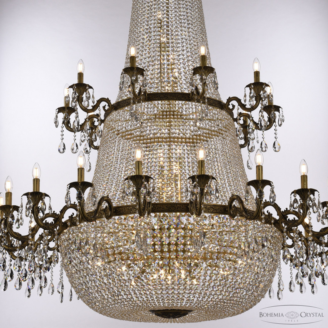 Люстра хрустальная AL2111H201/20+10/160OL/2D AGB Bohemia Ivele Crystal