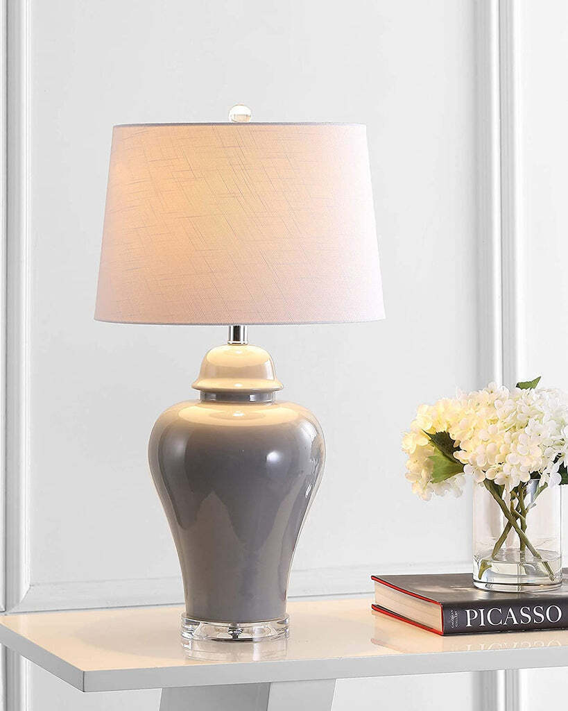 Серая настольная лампа Генуя Louvre Home LHTL973