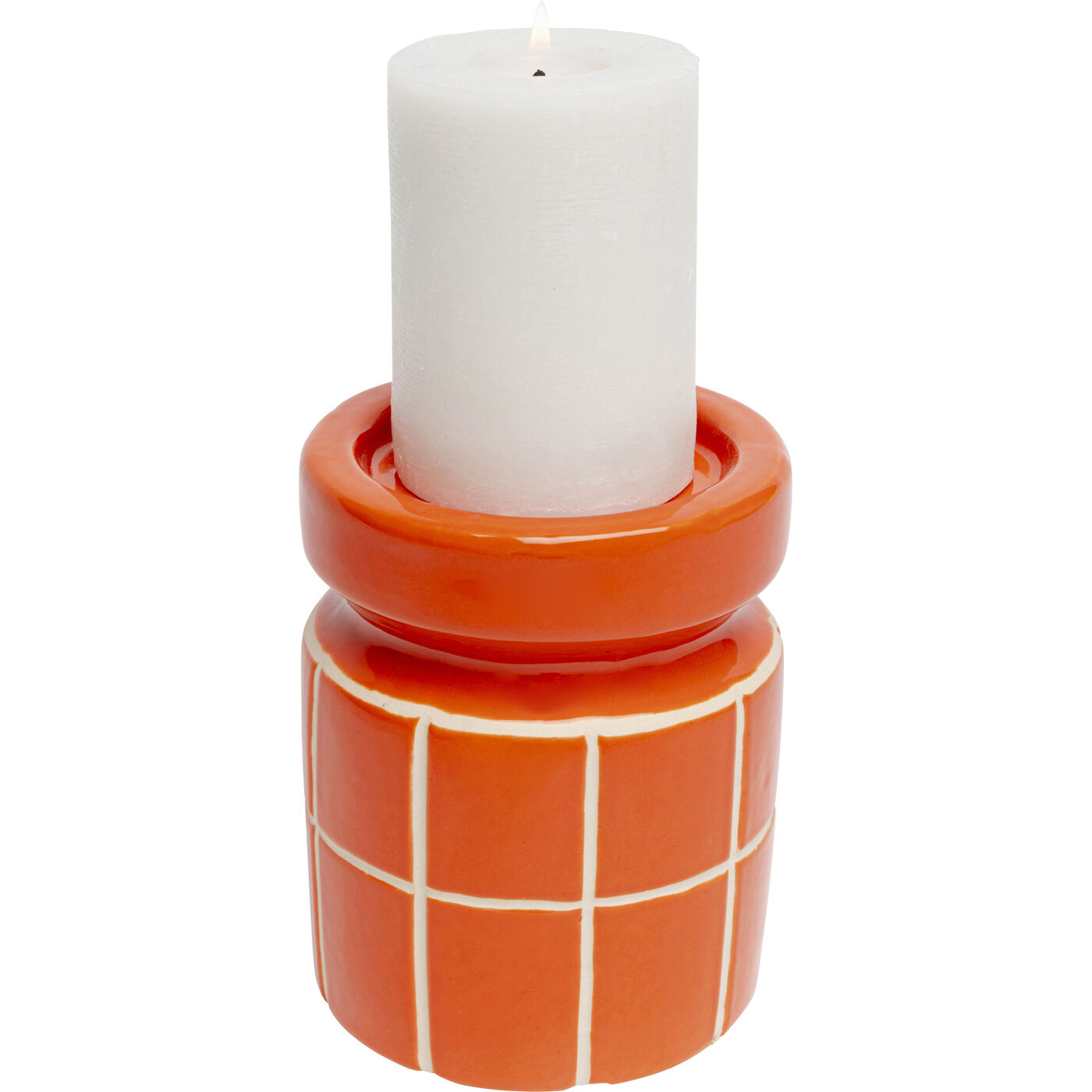Подсвечник Bliss Tile Orange 14cm KARE 57973