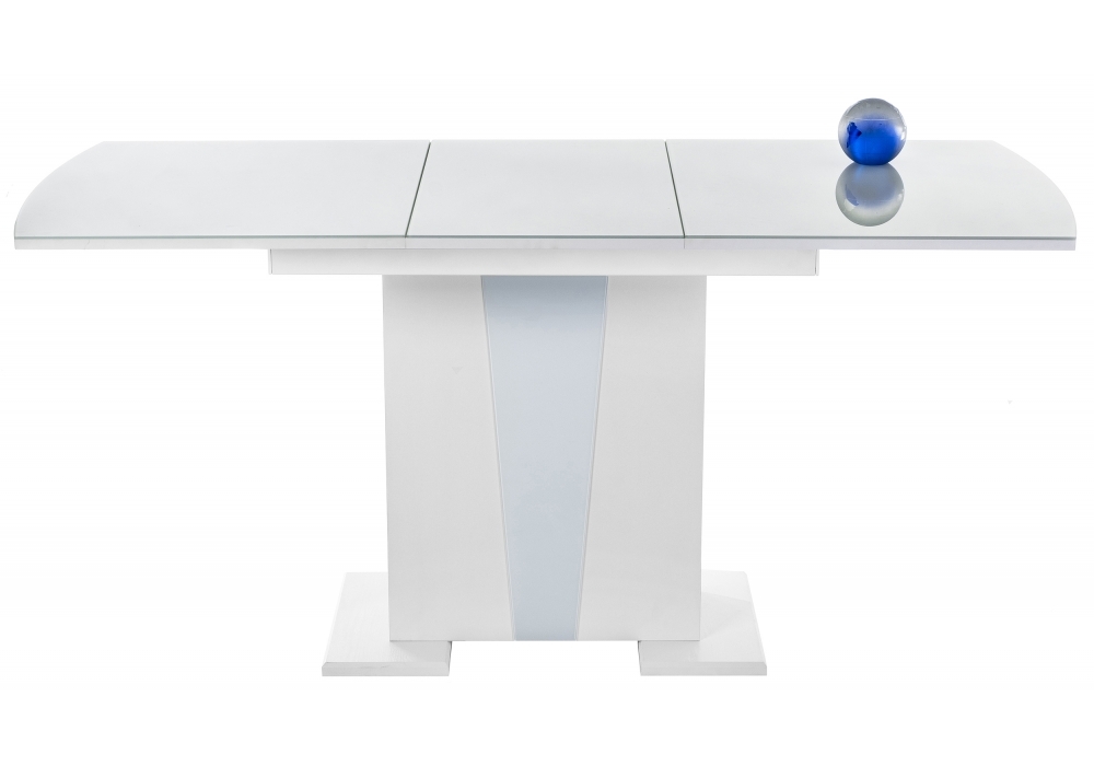 Стол стеклянный Woodville Джеймс белый 462406