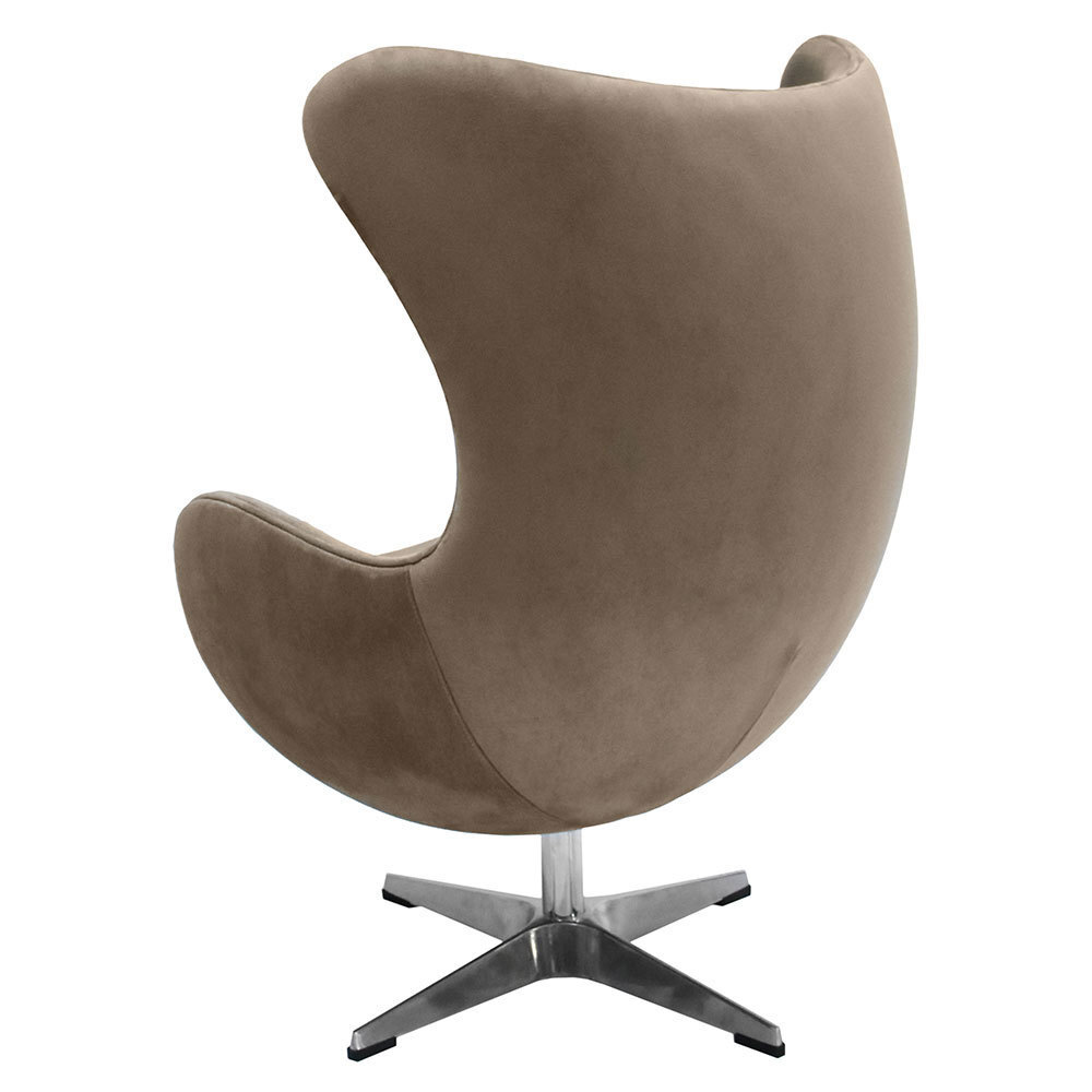 Кресло EGG CHAIR латте, искусственная замша Bradex Home FR 0647