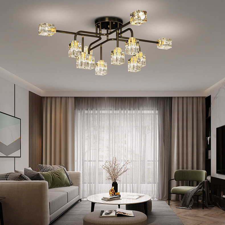 Потолочная люстра MICHAL L8 Brass by ImperiumLoft