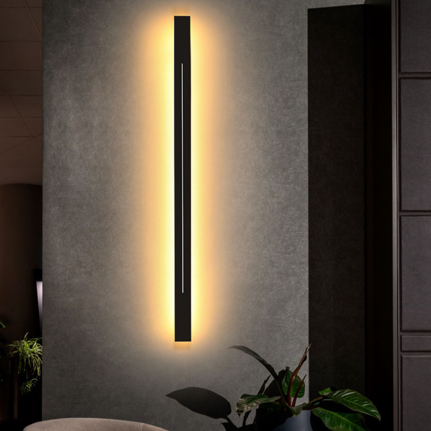 Настенный светильник SOURIS L100 Black by ImperiumLoft