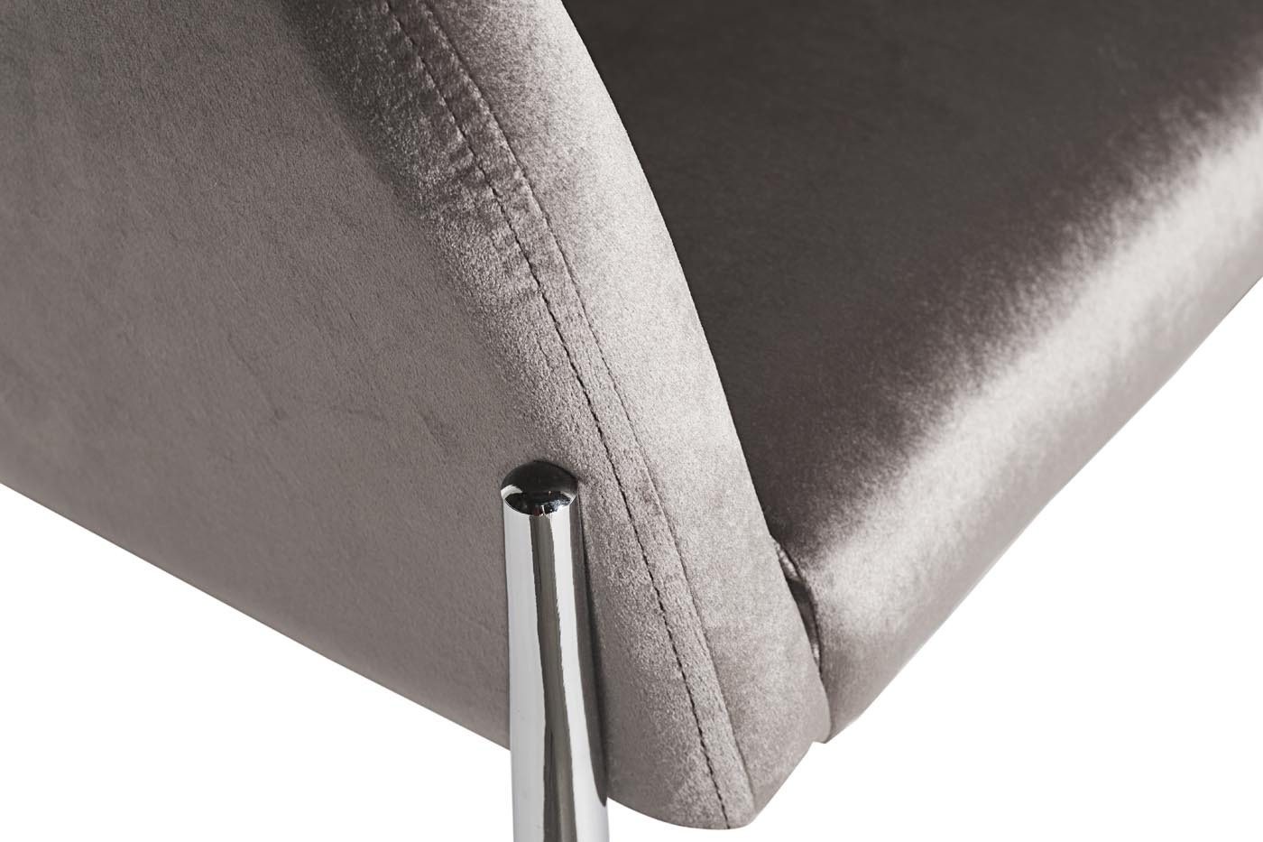 Стул велюровый серо-бежевый Garda Decor GY-DC8173-GBG