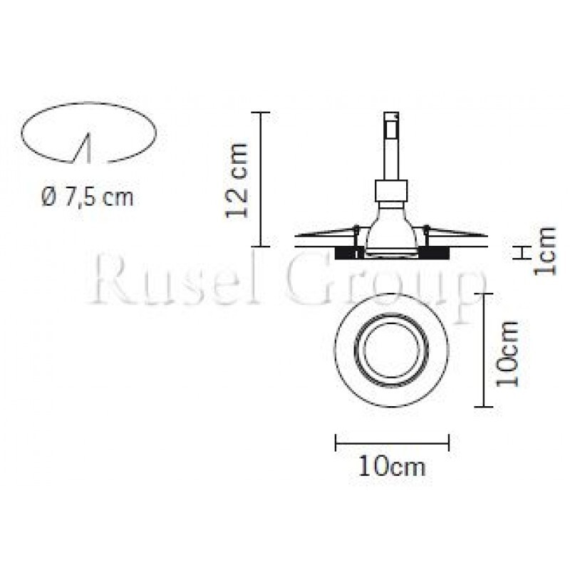 Встраиваемый светильник Fabbian Venere D55 F46 11