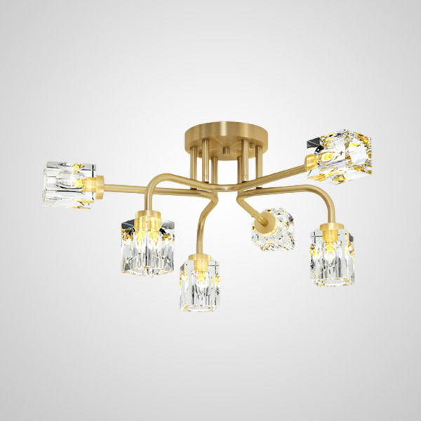 Потолочная люстра MICHAL L4 Brass Black by ImperiumLoft