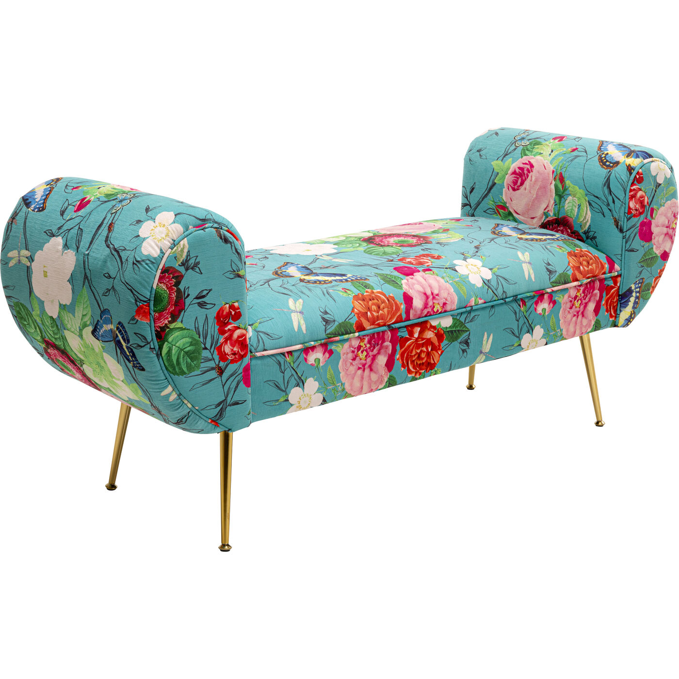 Скамья Trono Flower Fever Blue 140cm KARE 71150