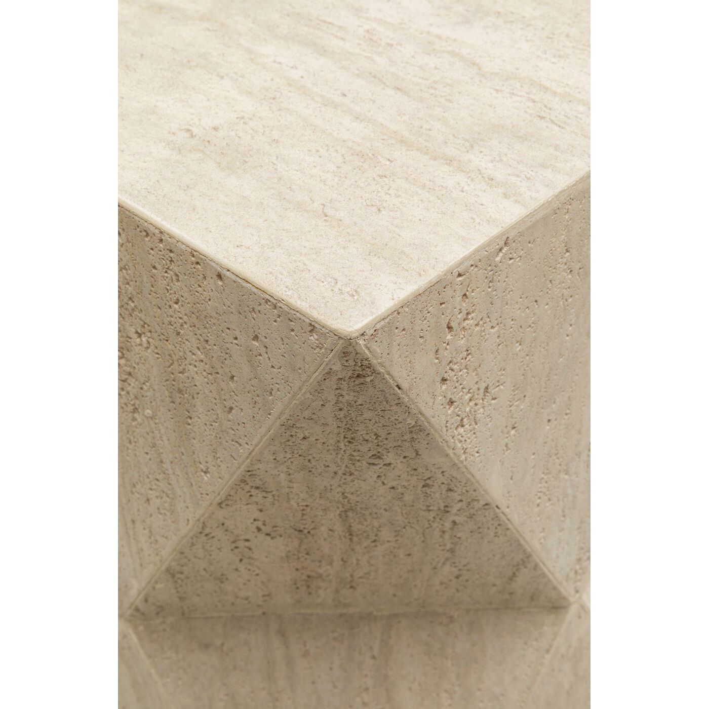 Стол приставной Luxury Triangle Travertine 54cm KARE 70698
