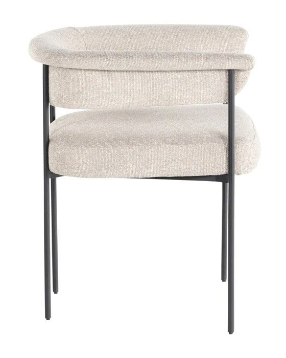 Бежевый мягкий стул Эбби Louvre Home LHFDC160523IMT