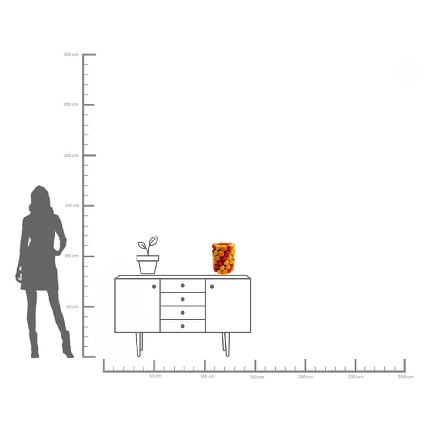 Ваза Fruit Parade 33cm KARE 57178