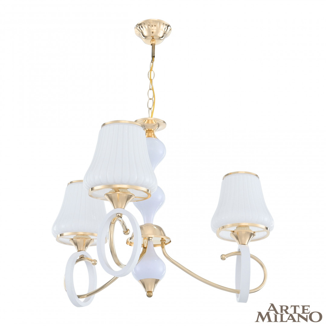 Люстра подвесная с плафонами 302387/3 Wh/Gd Arte Milano