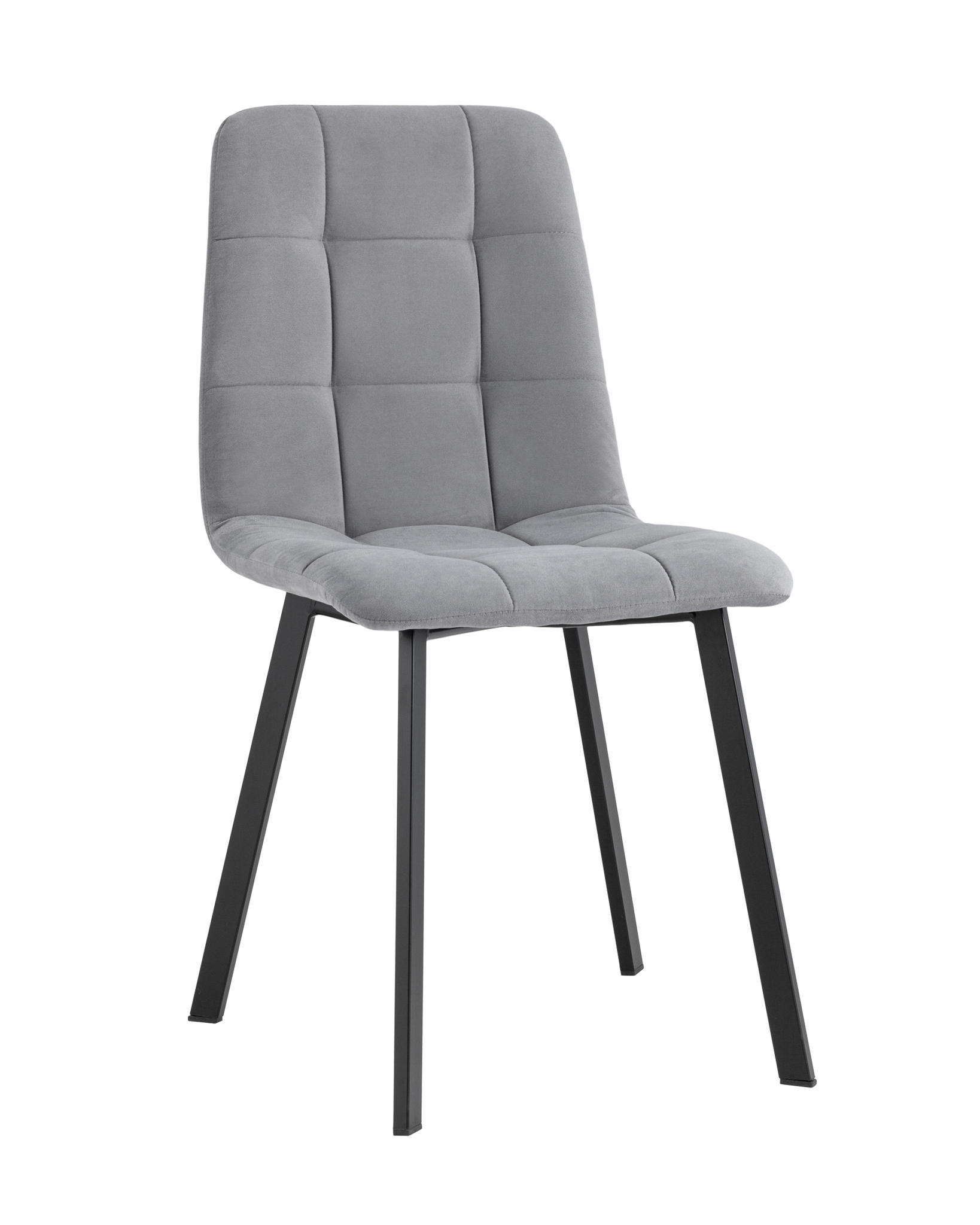 Стул Oliver Square велюр серый Stool Group