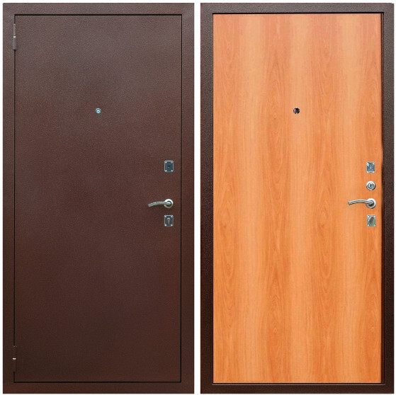 Дверь входная Graf Эконом ПЭ Антик медь / МДФ 6 мм Миланский орех