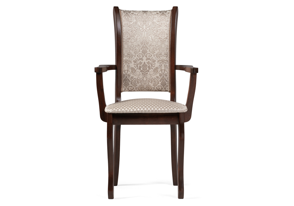 Стул деревянный Woodville Вилмот темный орех / бежевый 527064