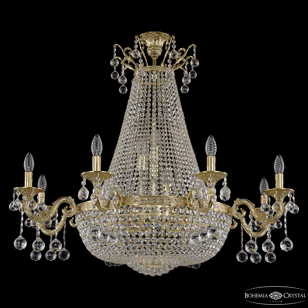 Люстра груша хрустальная 2128H201/8/100IV/Y1 G Bohemia Ivele Crystal