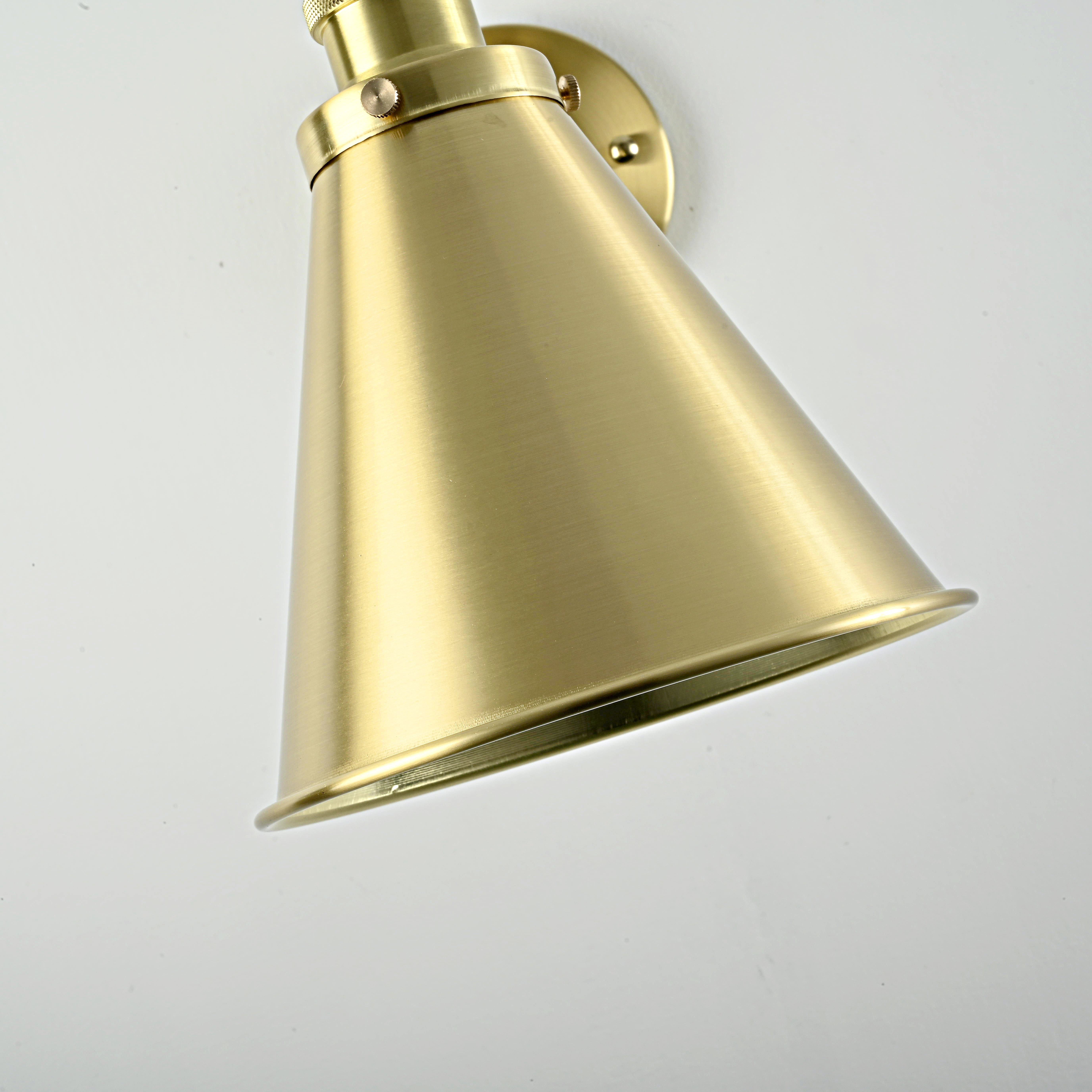 Бра Gloce Cone Shade Loft Industrial Metal Tall Gold By Imperiumloft