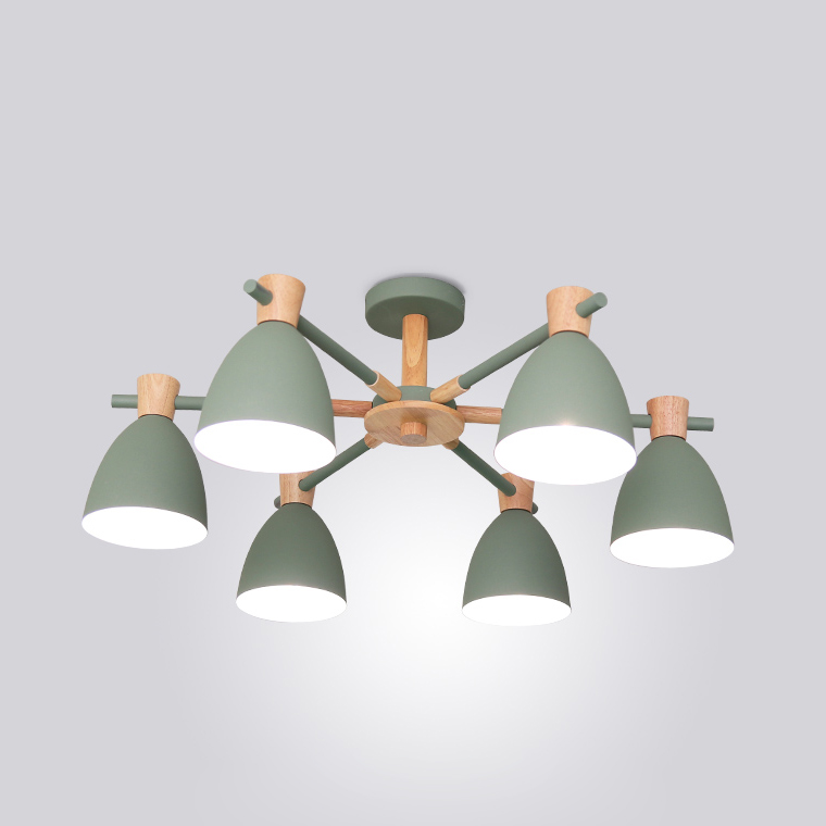 Потолочная люстра FOLKE 6 Green by ImperiumLoft