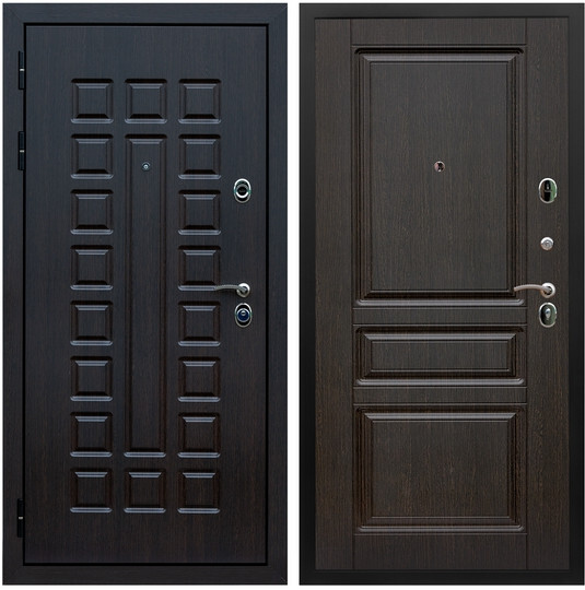 Дверь входная Graf Люксор 3К Шагрень черная / МДФ 16 мм ФЛ-243 Венге