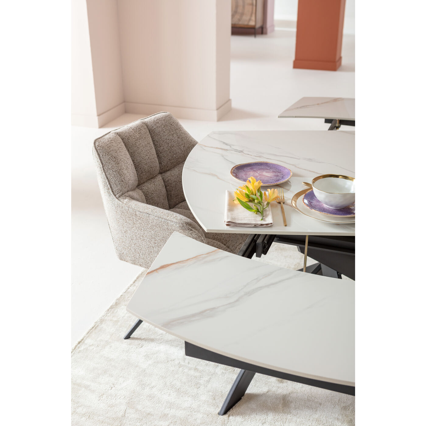 Стол раздвижной KARE Twist 86786