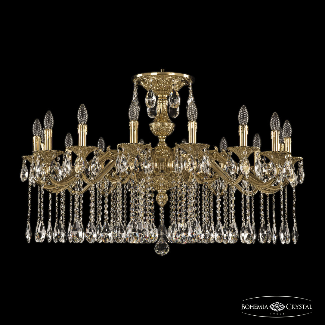 Люстра бронзовая с хрусталём 72202/16/360 A G