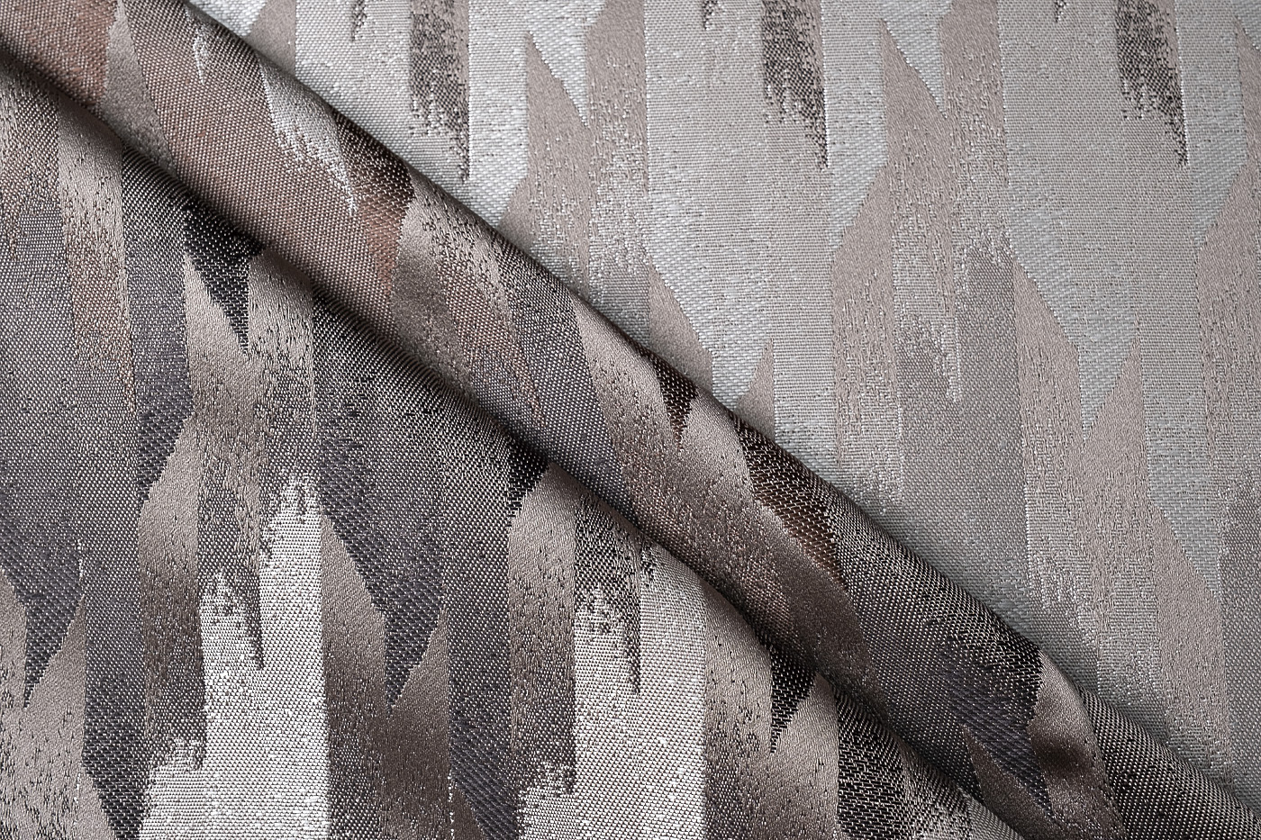 Ткань портьерная CASCADA с коричневым Garda Decor 138AL-51774303-CASCADA SKOR