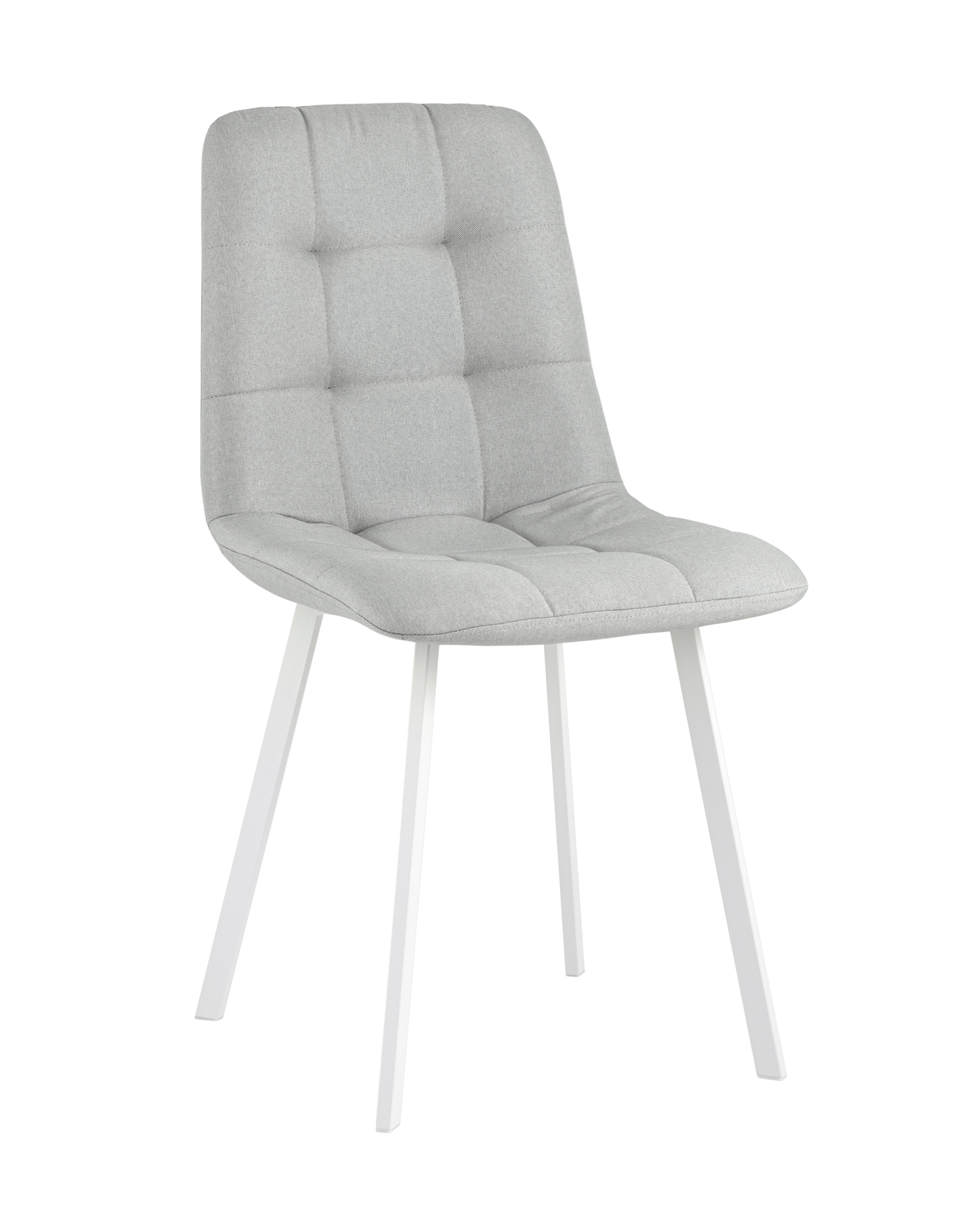 Стул Chilly рогожка светло-серый ножки белые Stool Group