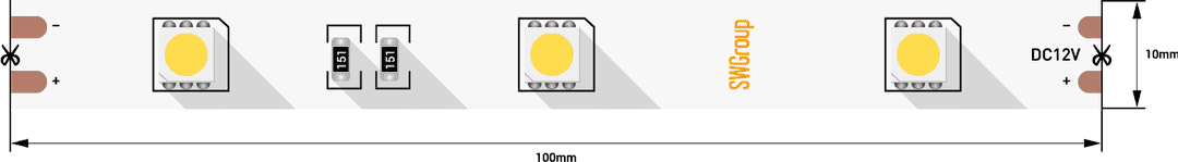 Лента светодиодная SWG SWG530-12-7.2-W-M