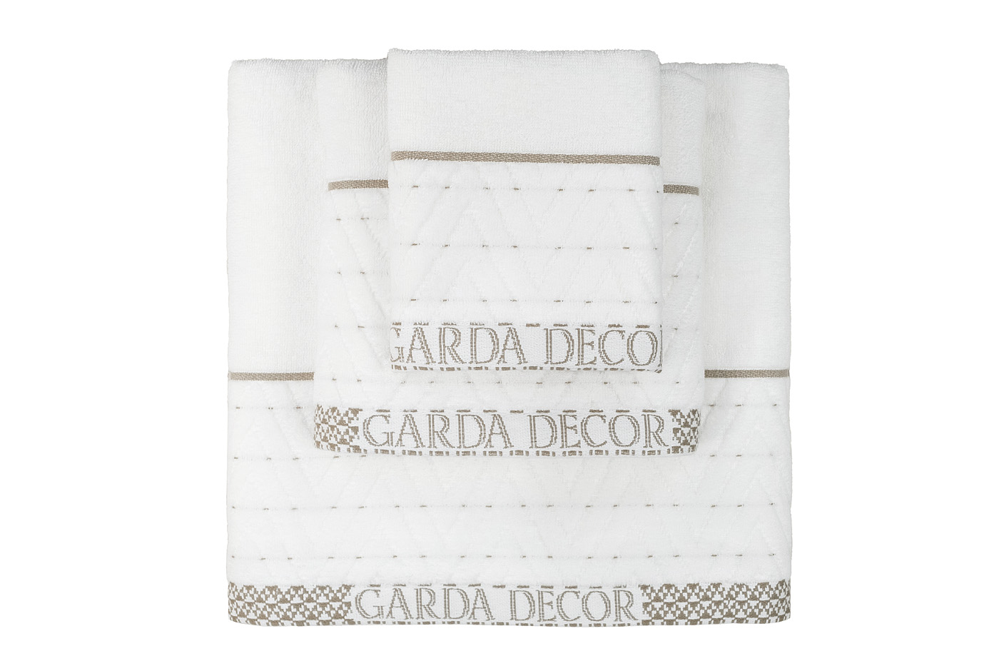 Полотенце Орсетто 70*140 белое Garda Decor 119VAL-02101