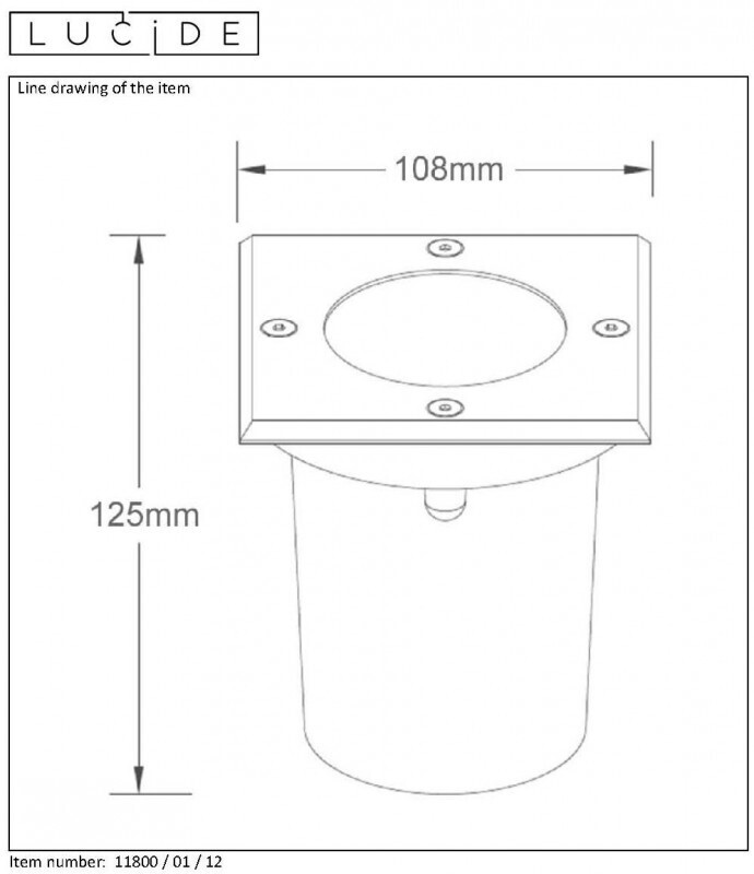 Тротуарный светильник LUCIDE 11800/01/12