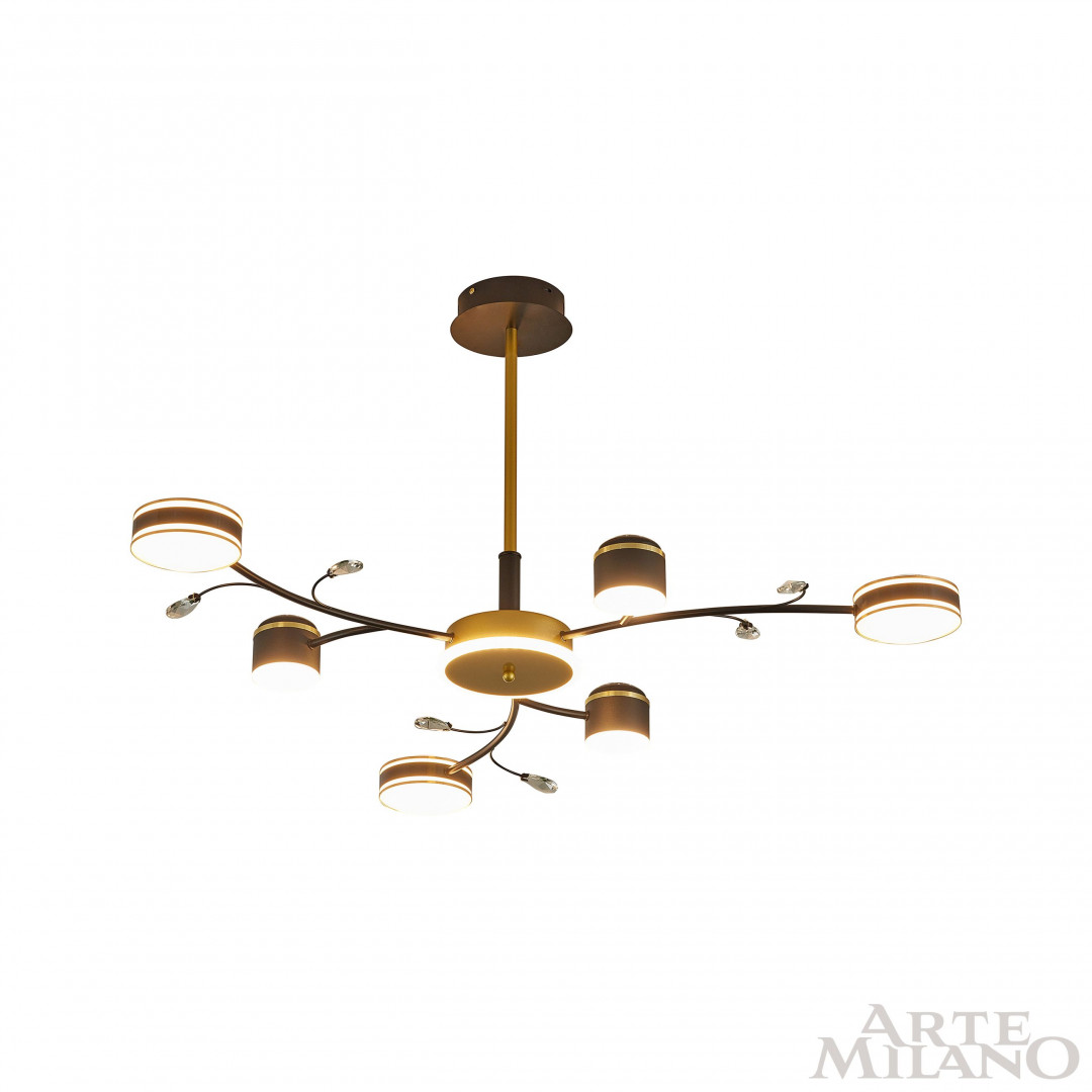 Люстра светодиодная 276240/6+1 BK/GD Arte Milano