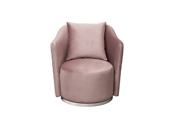 Кресло вращающееся велюровое розовое/ром Garda Decor 179VD-VERONA/VD-Colt007