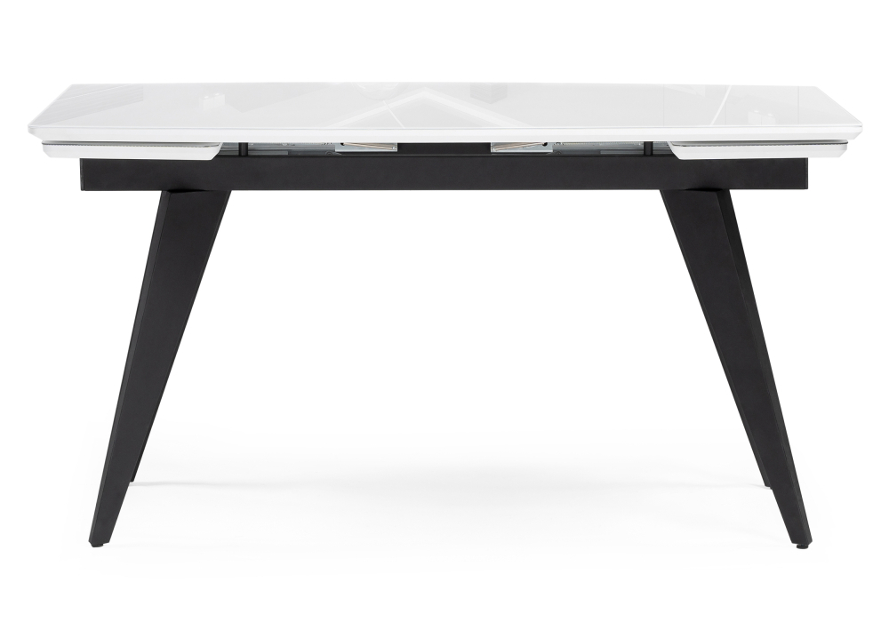 Стол стеклянный Woodville Элис 140(200)х80 белый / черный 516554