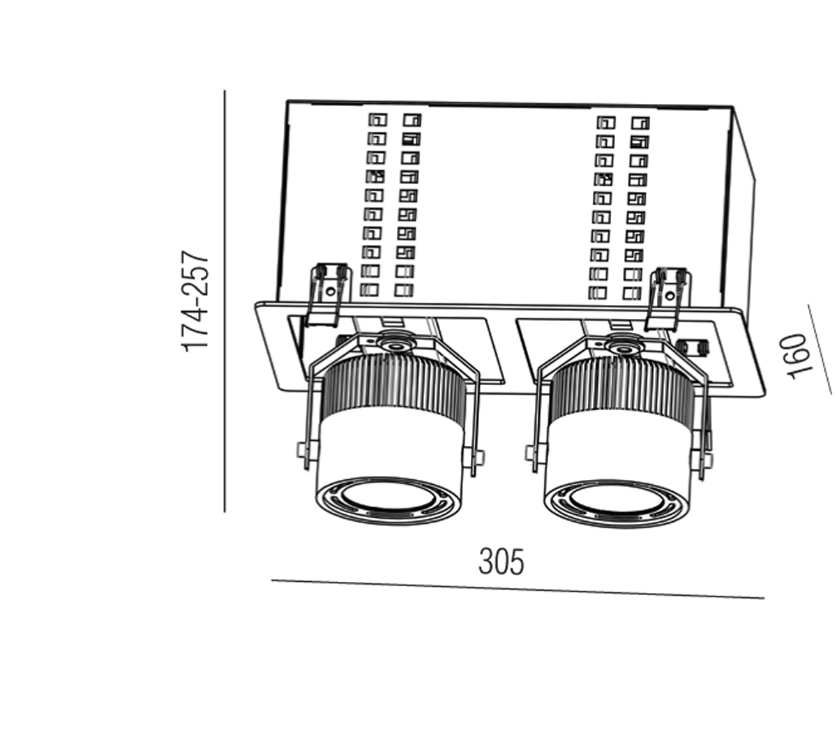 Встраиваемый светодиодный светильник Donolux DL18601/02WW-SQ
