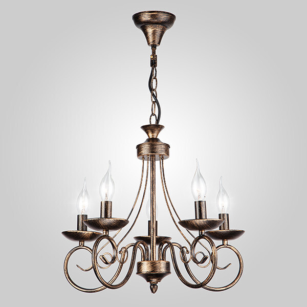 Подвесная люстра Eurosvet 22404/5 черный с золотом