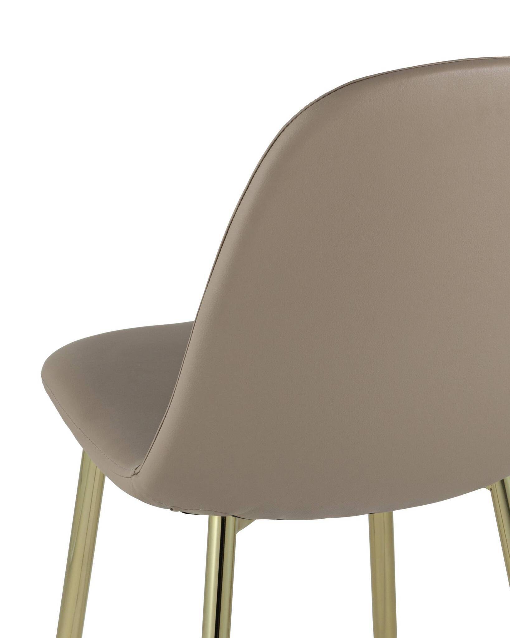 Стул Валенсия экокожа коричневая золотые ножки Stool Group