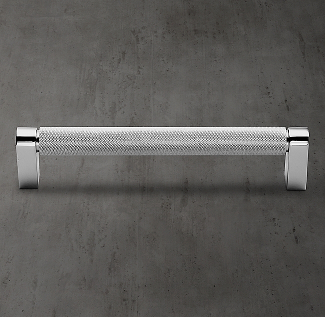 Ручка-скоба Restoration Hardware Lambeth Knurled L.60.9 Polished Chrome