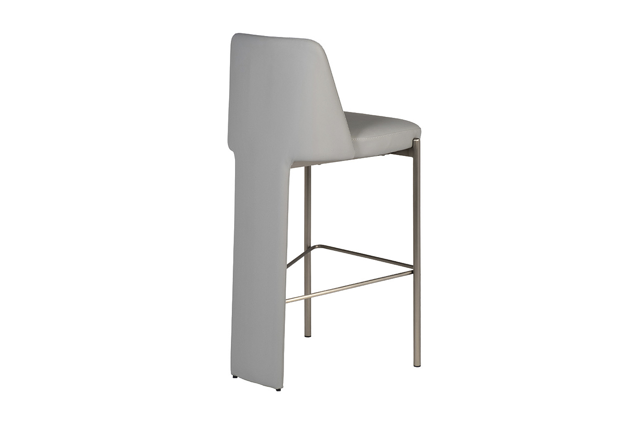 Стул барный экокожа серый Garda Decor 58DB-19307