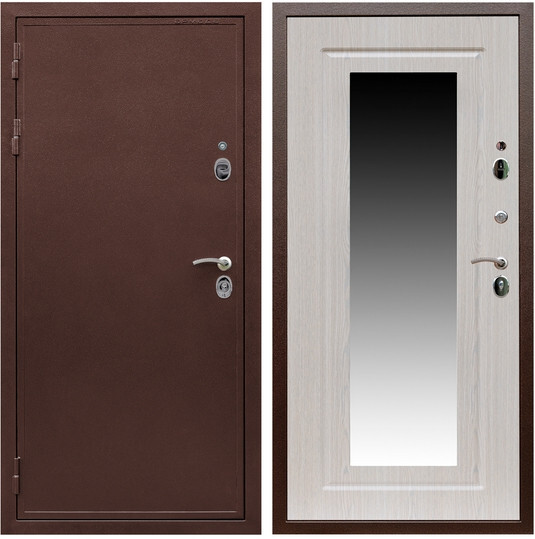 Дверь входная Graf Лондон Антик медь / МДФ 16 мм ФЛЗ-120 Дуб беленый