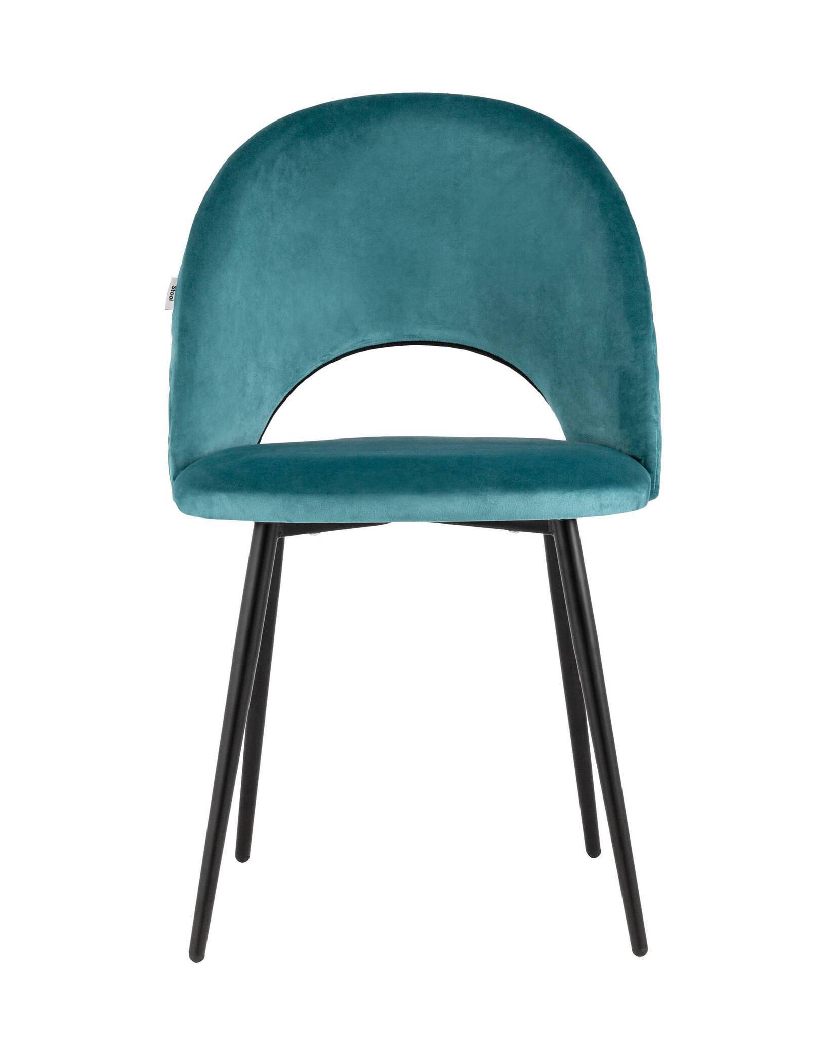 Стул Меган велюр с ромбами сине-зеленый Stool Group