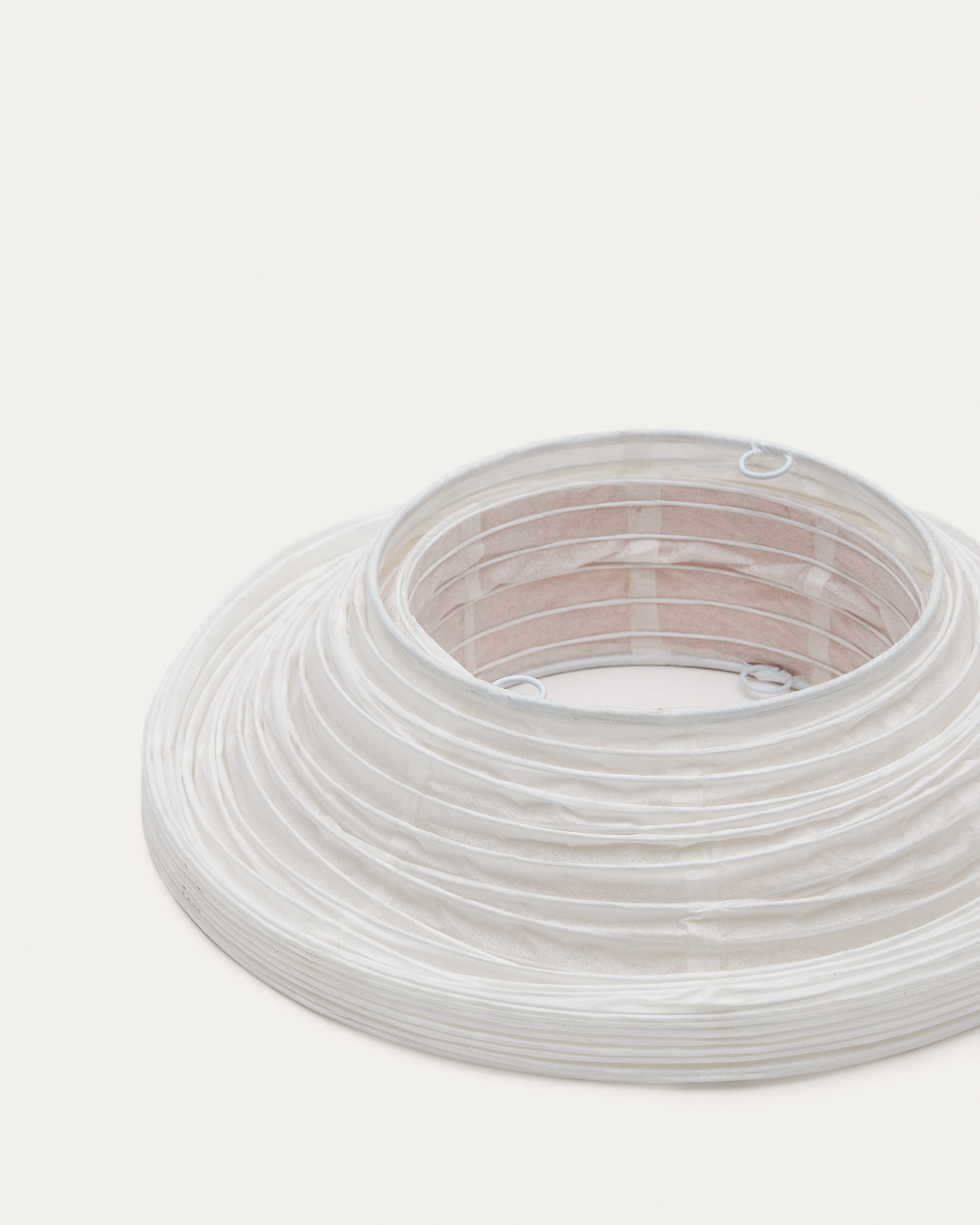 Hila Абажур для подвесного светильника из белой бумаги и натурального шпона Ø 30 см La Forma (ex Julia Grup)