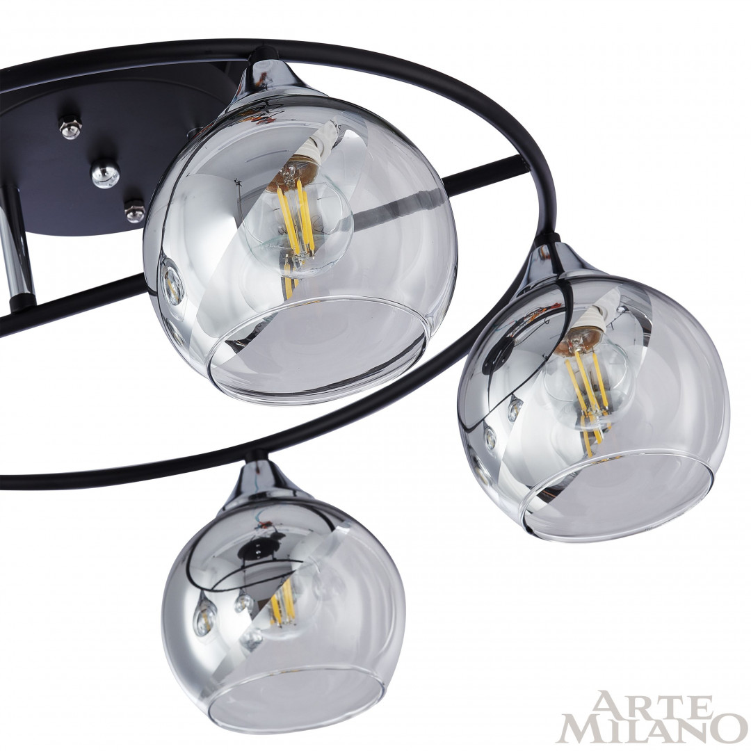 Люстра с плафонами 322403/5 BK+CR Arte Milano