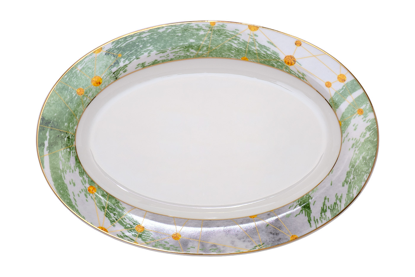 Тарелка овальная "Cometa" 30 см Garda Decor 26FC-TAROV-COMETA-30
