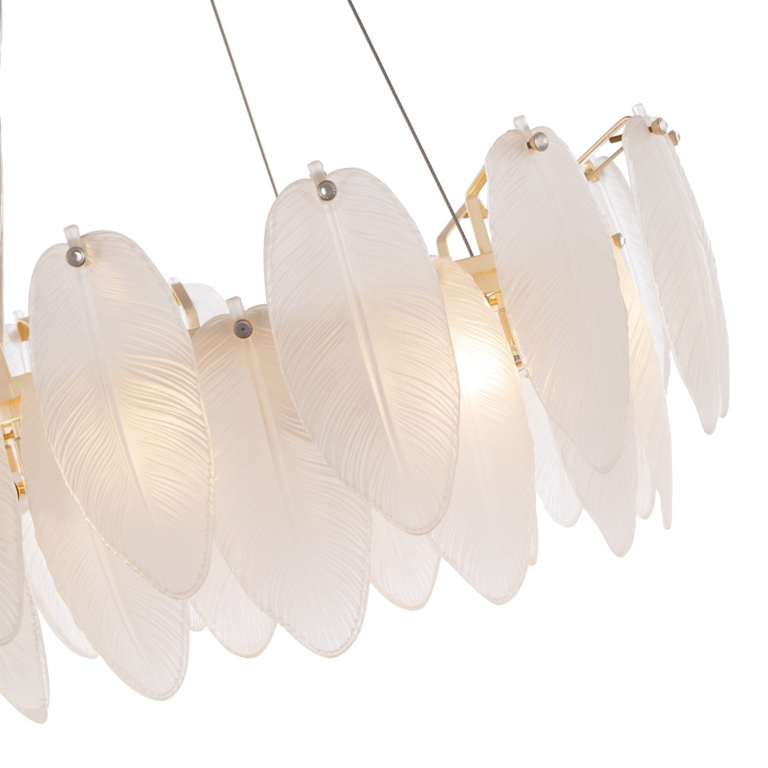 Люстра с плафоном в виде перьев 4653.D450.H240.E14.5 G Arte Milano