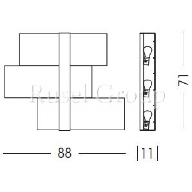 Настенный светильник Linea Light TRIAD 90225