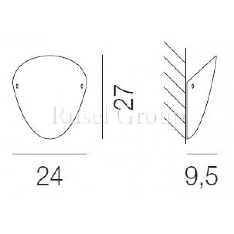 Настенный светильник Vistosi OVALINA AP